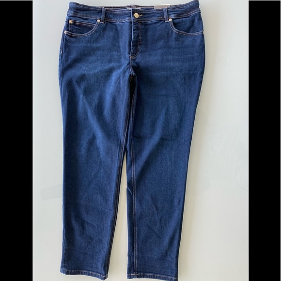 Chico's Pants - NWT Chico's So Slimming Dark Bella Roll Cuff Jeans, 3,16, XL